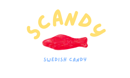 /Scandy - Swedish Candy Logo with a swedish fish